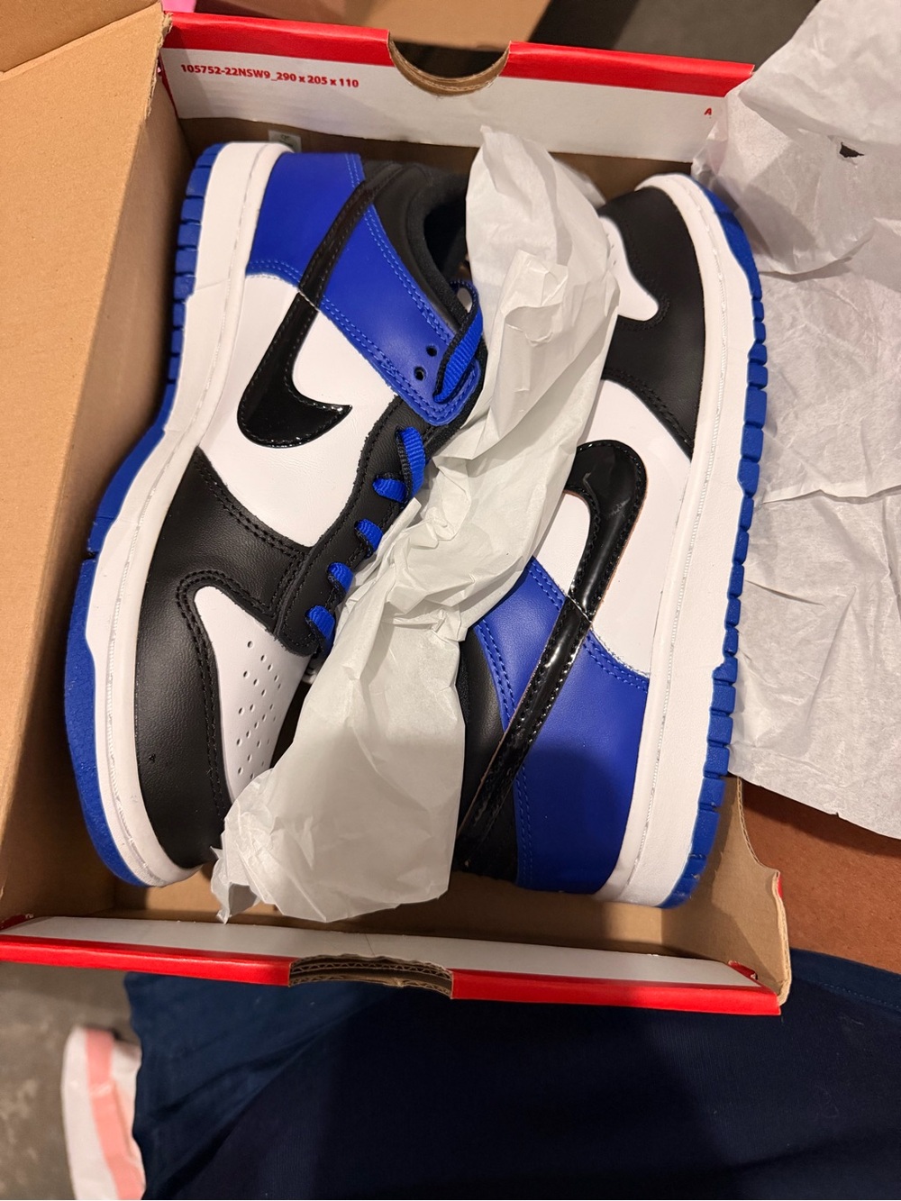 Nike Low-Top Sneakers in Black, White & Royal Blue